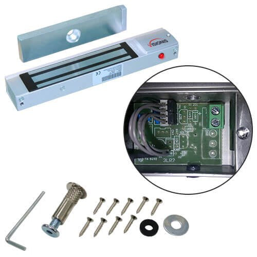 FPC-7899 One Door Access Control Electromagnetic Lock for Out Swing Door 300lbs TCP/IP Wiegand Controller Box, Outdoor Weatherproof Keypad/Reader, EM and Mifare Compatible, Software, Motion Detector