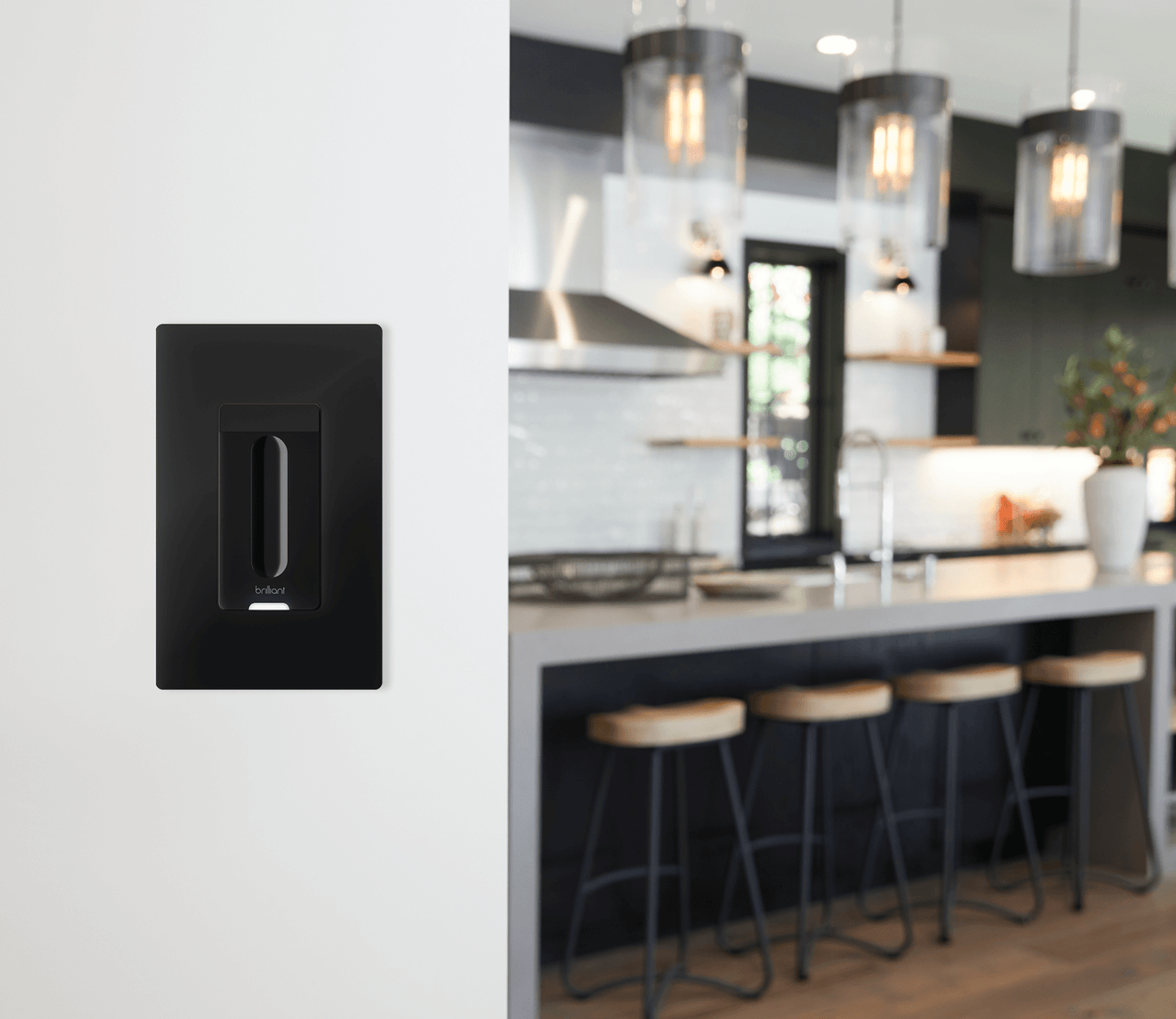 Brilliant Smart Dimmer Switch (Gray) —Alexa, Google Assistant, Hue, LIFX, TP-Link, Wemo and more