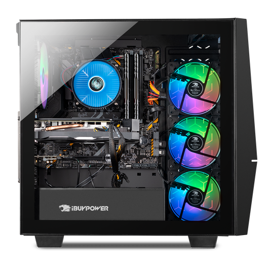 iBUYPOWER Gaming Desktop PC - (Slate 4 163A, AMD Ryzen 5 3600, 16GB DDR4 2666Memory - Radeon RX 580 8GB, 240GB SSD - 1TB HDD, RGB - Windows 10 Home 64-Bit)
