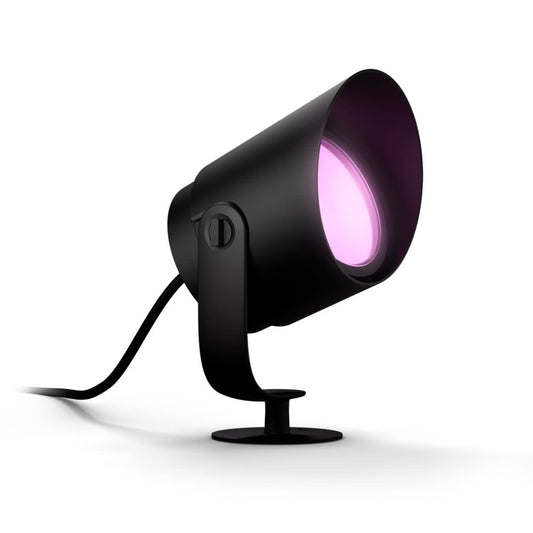 Philips Hue White and Color Ambiance Lily XL Outdoor Spot Light Base Kit, Black