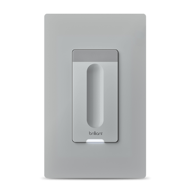 Brilliant Smart Dimmer Switch (Gray) —Alexa, Google Assistant, Hue, LIFX, TP-Link, Wemo and more