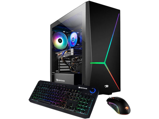 iBUYPOWER Gaming Desktop PC - (Slate 4 163A, AMD Ryzen 5 3600, 16GB DDR4 2666Memory - Radeon RX 580 8GB, 240GB SSD - 1TB HDD, RGB - Windows 10 Home 64-Bit)